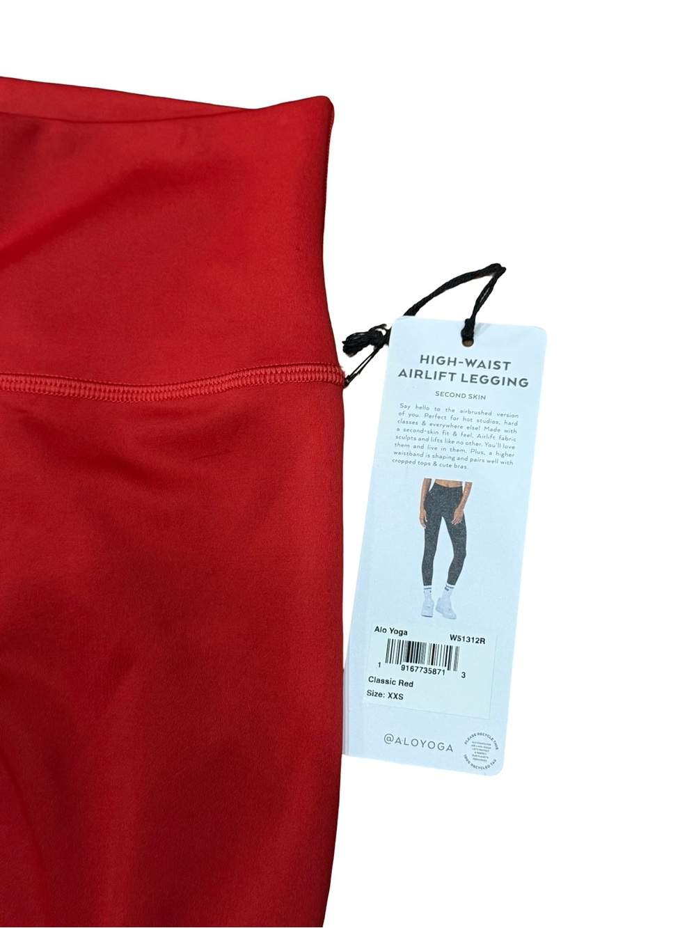 ❤️ NWT Alo Yoga 7/8 High-Waist Airlift Legging Classic Red Size XXS - Picture 11 of 16